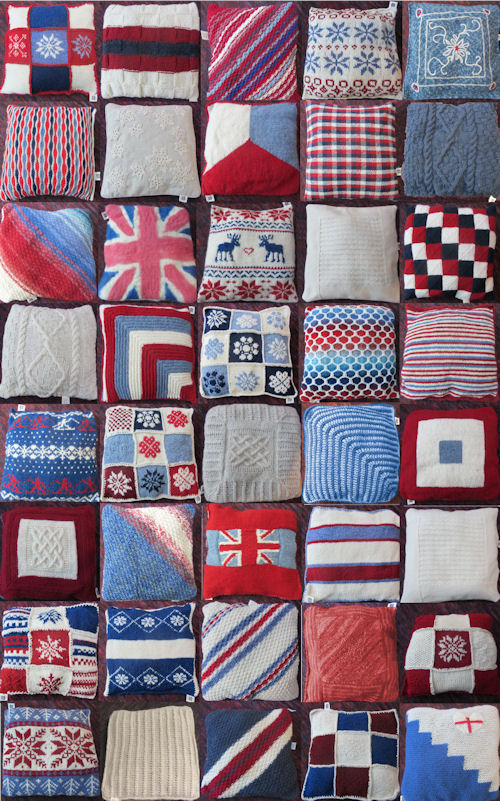 40 completed cushions